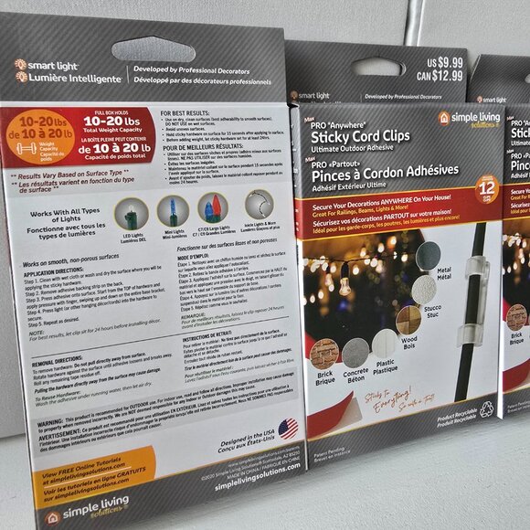 ADHESIVE hooks, clips, ties-VARIETY-10 Packages for organizing - Picture 4 of 13